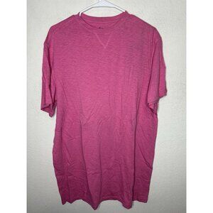 R & R Casual Men’s Short Sleeve Pink  Cotton T Shirt Size Medium